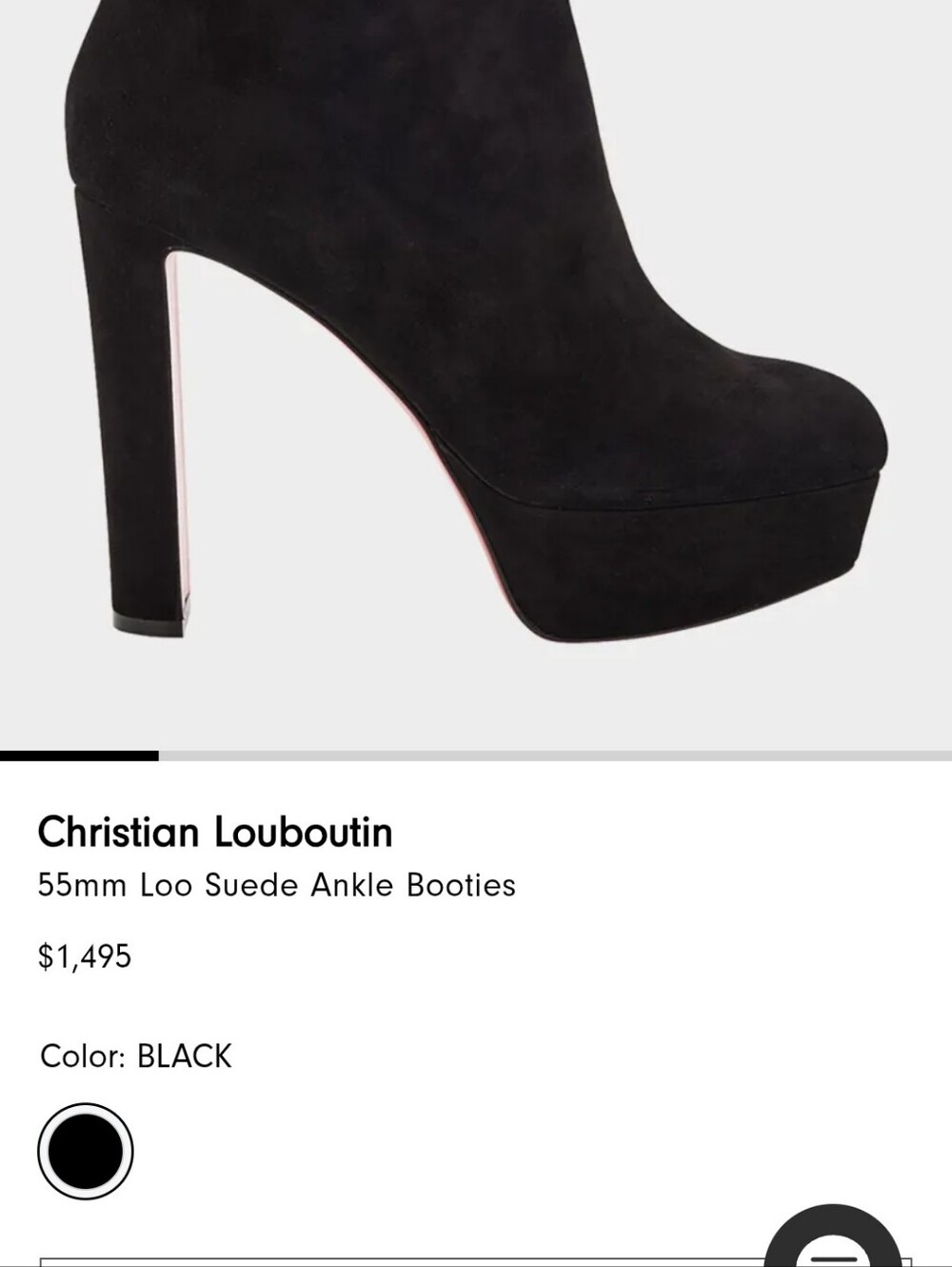 Christian Louboutin Black Suede Platform Boots Red Sole Size 8/8.5 GORGEOUS! - Picture 15 of 15